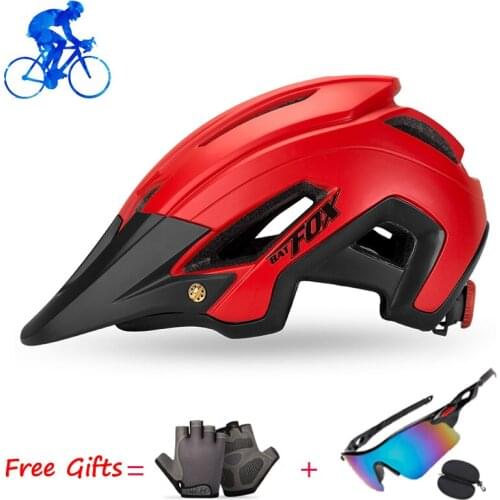 BATFOX Professional Casco Bicicleta Men Women Cycling Helmet Breatahble Ultra-light Road Mountain Bike Safety Cap MTB Helmet