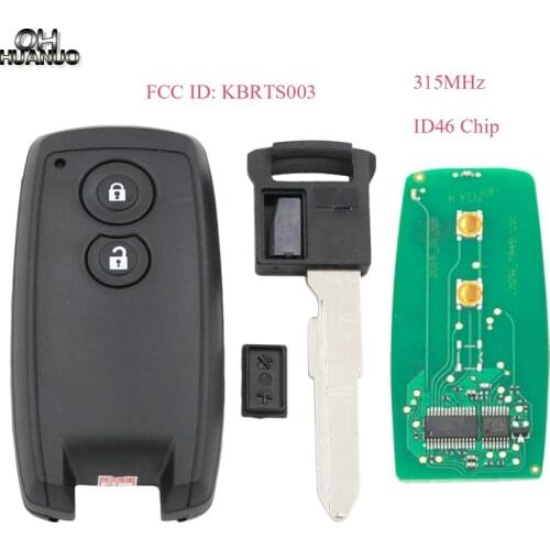 Brand New 2 Buttons for Suzuki SX4 Grand Vitara Swift Key Fob Smart Key 315mhz ID46 Chip FCC ID: KBRTS003