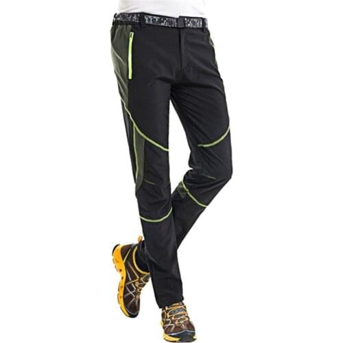 Men Pants Summer Color Block Quick Dry Soft Zipper Pocket Mid Rise Trousers Outdoor Sports Spring Male Clothing pantalone hombre