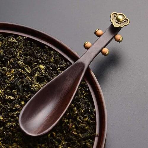 Blackwood Pipa Tea Spoon Kung Fu Tea Tea Ceremony Utensils Tea Brewing Tools Solid Wood Caddy Spoon Tea Shovel Wood Scoop