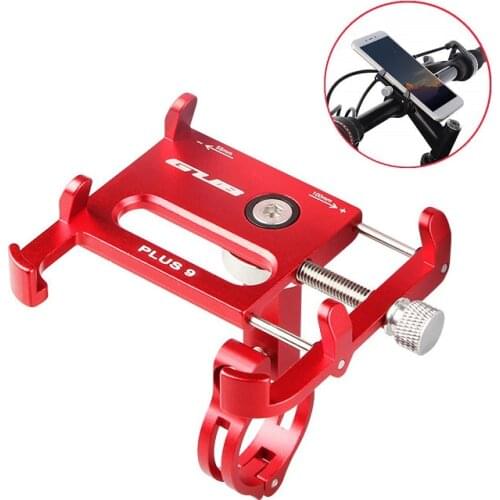 GUB PLUS 9 Bike Phone Holder Bicycle Handlebar 3.5-6.2 Inch Mobile Phone Fixing Bracket Adjustable 360° Rotating Alloy Bracket