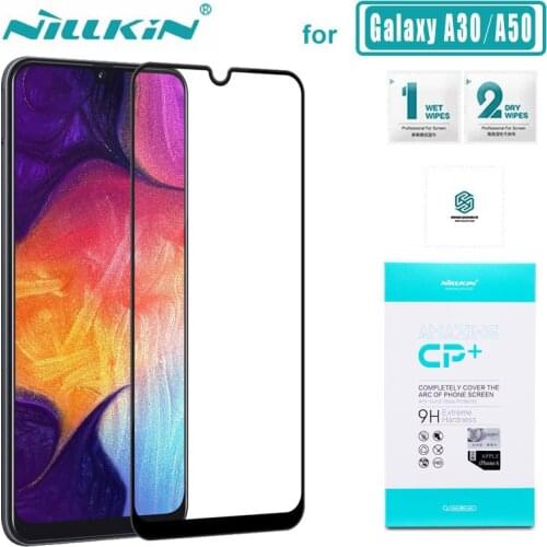 For Samsung Galaxy A30 A50 Glass Galaxy A30 A50 Tempered Glass Nillkin CP+ 2.5D Full Cover Screen Protector Protective Film