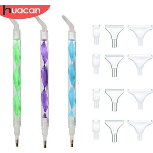 HUACAN 5D Diamond Painting Pen Tool DIY Diamond Embroidery Cross Stitch Colorful Rhinestone Point Pen Accessories Gift