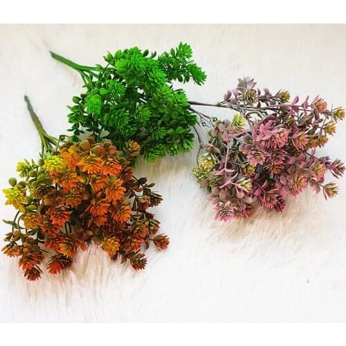 1pc Eucalyptus Succulents Plastic Artificial Plant Flowers Bouquet for Home Garden Wedding Bush Decoration