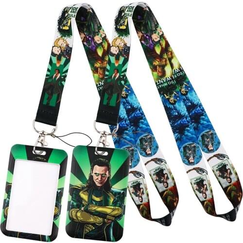 LT1165 Loki Neck Strap Lanyards Keychain Badge Holder ID Card Pass Hang Rope Lariat Lanyard Key Ring Gifts Accessories Jewelry