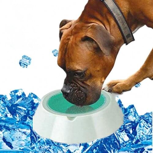 Summer Pet Ice Bowl Puppy Plastic Drinking Dish Feeder Tableware Bowl Cat Food Plate Kitten Bowl Dog Pet Feeding Supplies