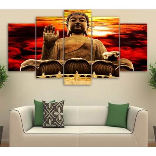 Full Square/Round Drill 5D DIY diamond painting 5pc Buddha Pictures mosaic Diamond Embroidery Wall Arts J0883