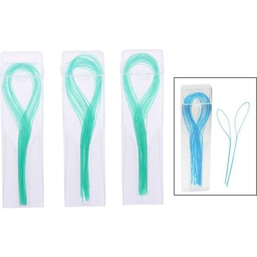 105Pcs/3packs Dental Floss Threaders Simple Loop + Case For Braces Bridges Implants