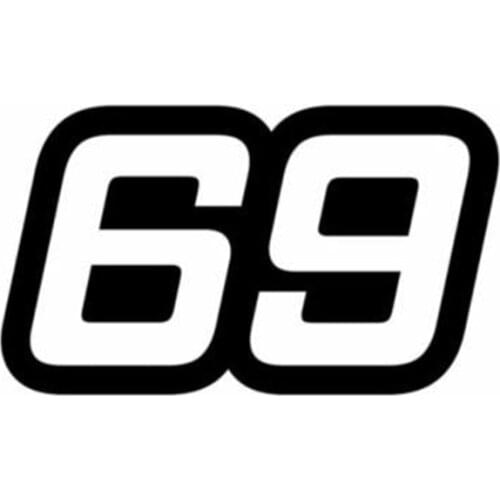 Number 69 Car Sticker Decal Vinyl Car Stickers Waterproof Black Silver AL518
