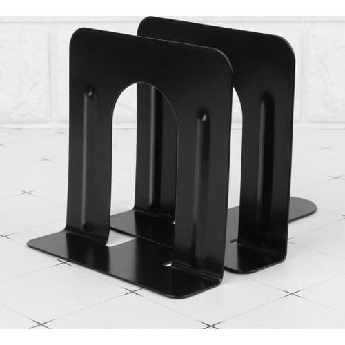 Simple Style Metal Bookends Iron Support Holder Nonskid Desk Stands For Books