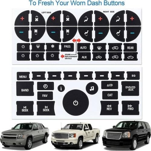 Easy Installation Button Decal For Chevy GMC Decals High Quality Sticker