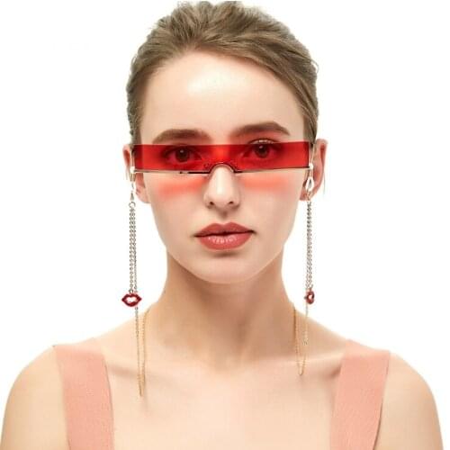 Sex Red Lip Pendant Cords Reading Glasses Chain Fashion Women Sunglasses Accessories Ethnic style Lanyard Hold Straps
