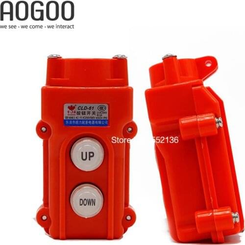 Silver Contact Up Down Pushbutton Crane Hoist Switches Push Button Waterproof COB61 CLD-61