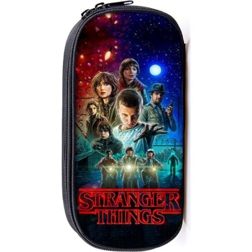 Stranger Things School Supplies Student Pencil Case Cartoon Boys Girls High-capacity Pen Bag Kid Purse Wallet