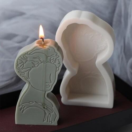 3D Silicone Portrait Mold Resin Molds Aromatherapy Candle Plaster DIY Candle Making Molds Handmade Soap Aroma Cake Baking Moulds