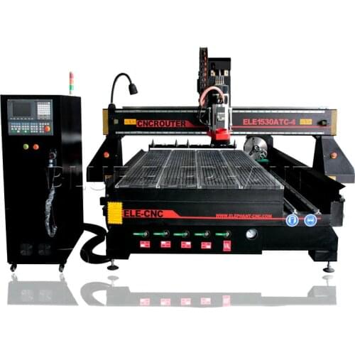 Blue Elephant 4 Axis ATC CNC Wood Carving Machine, Servo Motor ATC 4 Axis CNC Router, HSD Air Cooling Spindle CNC Milling Machin