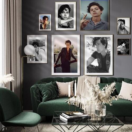 Cole Sprouse Movie Star Poster Retro Vogue Cover Black White Posters Riverdale Wall Art Decor Cole Sprouse Print Wall Stickers