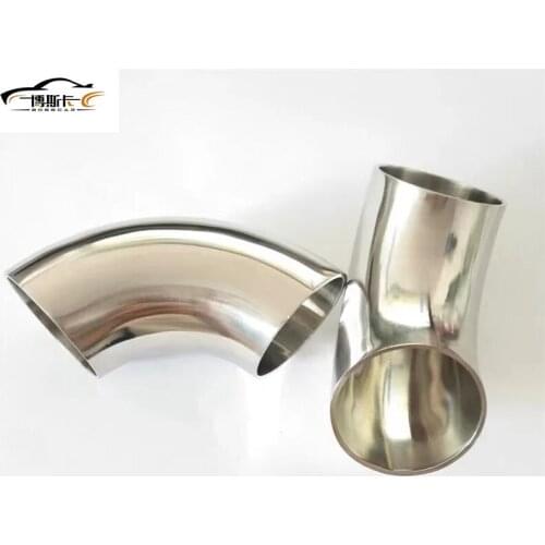 1PCS car accessories Automobile exhaust pipe muffler turns into stainless steel elbow 90 degree Angle pipe to reduce diameter