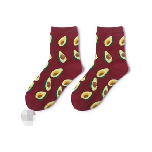 100pairs/lot fedex fast creative style woman casual fruit cotton socks lady spring autumn fruit crew cotton socks