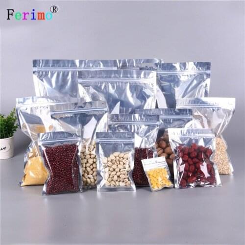 Ferimo 100pcs free shipping Yin-Yang flat bottomed bag self sealing bag translucent food packaging storage tea sealed bag