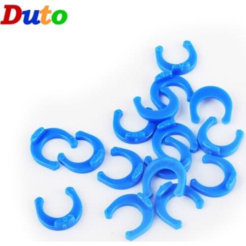 100Pcs 1/4" OD Tube Pipe Fitting Blue Clip C-ring Hose locking Quick Connector Aquarium RO Water Filter Reverse Osmosis System