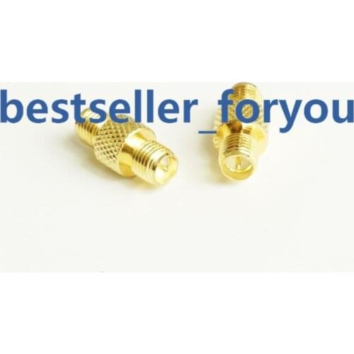 1Pcs RP SMA Connector Female To RPSMA Connector Jack WiFi Antenna Extender Adapter Gold B
