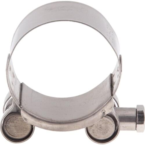 2pcs Bolt & Screw Hose Clamps Heavy Duty Exhaust T Bolt Stainless Steel Clips