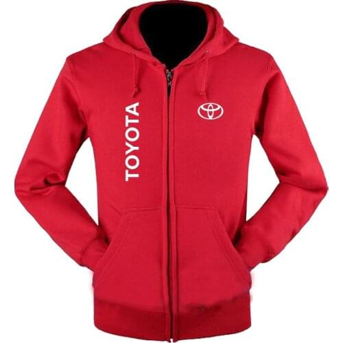 2021 Hoodies Men Toyota Car Logo Print Casual Long Sleeve Hooded Sweatshirts Mens zipper Jacket Man Hoody Clothing