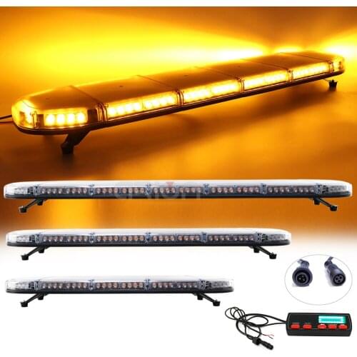 33" 50" 60" 69" 78" Car Truck Strobe Flash Led Warning Light Bar Police Fireman Emergency Lights Lamp Amber White Red Blue Green