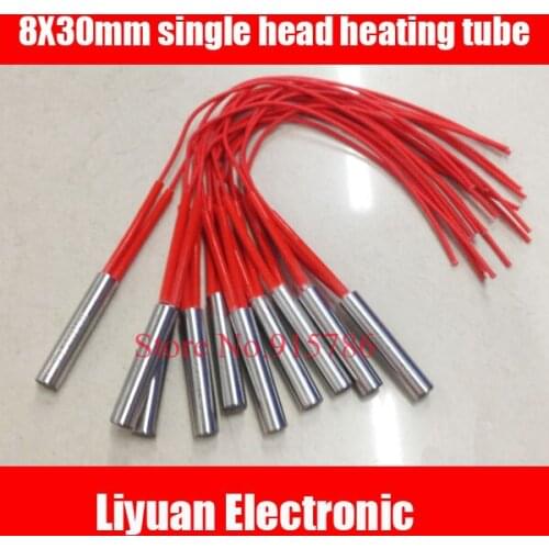 5pcs 8X30mm single head heating tube / mold electric heating rods / heating tube free shipping