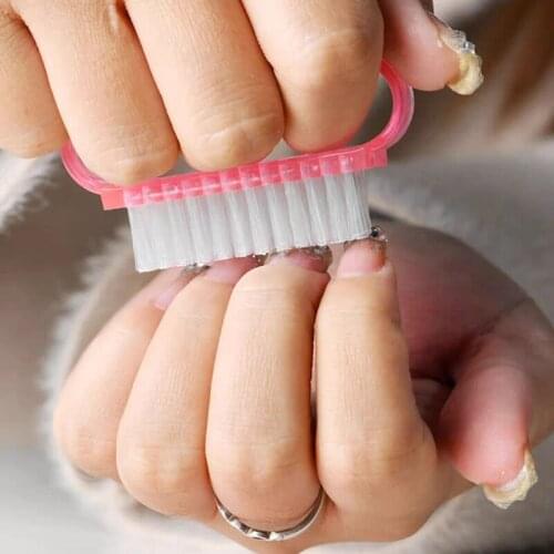 50/100Pcs Nail Cleaning Clean Brush Manicure Pedicure Tools Handle Remove Dust Plastic Nail Art Makeup Manicure Brush