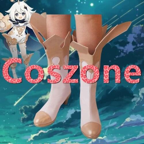Genshin Impact Paimon Cosplay Shoes Boots Halloween Carnival Cosplay Costume Accessories