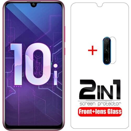 Case on honor 10i 10 lite x10 cover tempered glass screen protector camera lens protective film for huawei honor10i phone coque