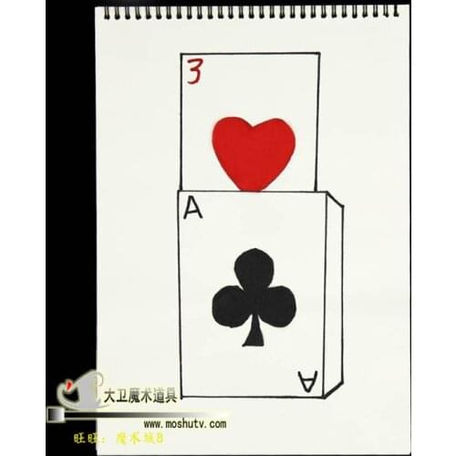 Cardiographic Exclusive Rise Card Prediction( 390*260MM ) Magic Tricks Stage Gimmick Props Magie Comedy Mentalism