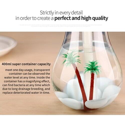 Colorful Bulb Aroma Humidifier Aromatherapy Diffuser Purifier Silver