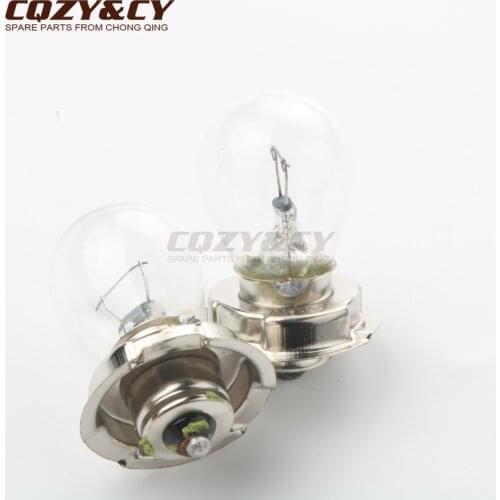 2PC Headlight bulb 12V 15W P26S for Motorcycle Scooter Kart ATV 50cc 100cc 125cc 150cc 200cc 2T 4T