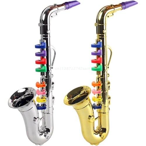 Simulation 8 Tones Saxophone Trumpet Children Musical Instrument Toy Party Props Dropship