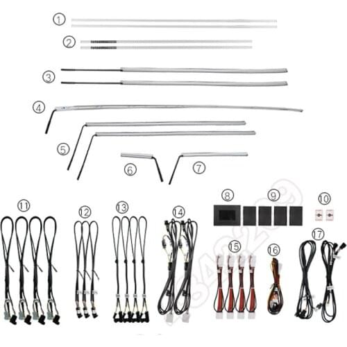 64 Colors Set Decorative LED Atmosphere Lamp illuminated Strip Neon Ambient Light For Mazda Atanza 2020 Button Control