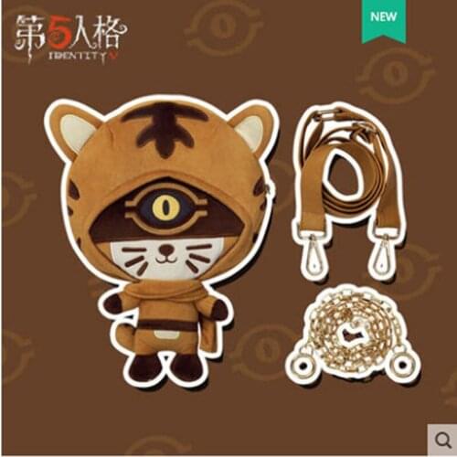 Prophet Eli Clark tiger cos Identity V cartoon anime Plush bag Doll Christmas Halloween Gift Stuffed plush bags Cloak cosplay