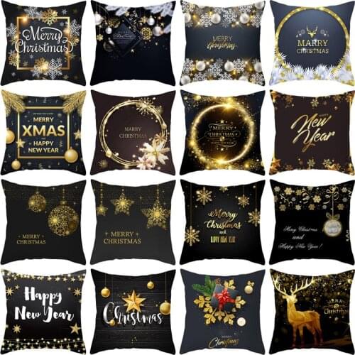 Pillow Cover Decorative Throw Pillow Pillowcases Christmas Decorations for Home Polyester Sofa Decorative Cushion Covers 45*45