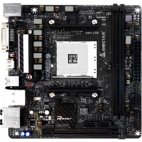 New Desktop Motherboard X370GTN ITX HTPC For BIOSTA Mini motherboard DDR4 Support 1700X 1800X USB 3.1 USB 3.0 SATA3 PCI-E3.0