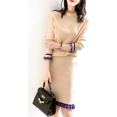 2021 New top quality spring suit Hot Long Skirt Maxi Pleated Casual popular