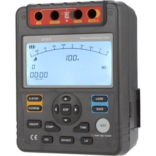 Original Digital UT511 Handheld True RMS Megger Insulation Resistance Meter Handheld Tester AC DC Voltmeter Resistance Tester