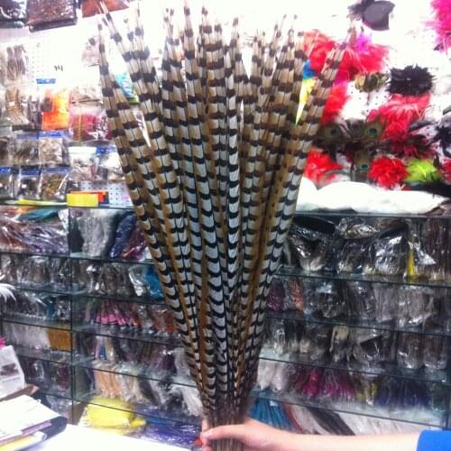 Wholesale 100pcs High Quality 18-20inch/45-50cm Natural Copper Tail Chicken Feathers Stage Performances Craft Making Decoration