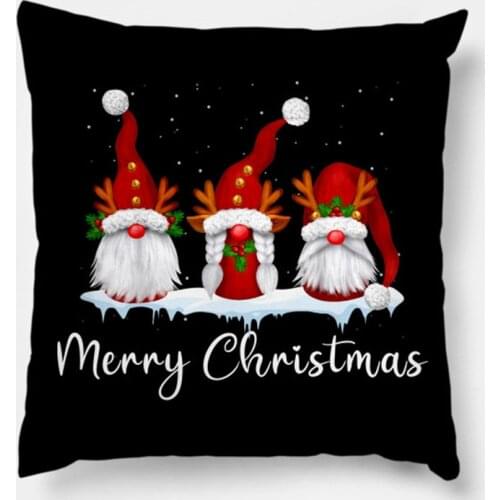 Christmas Snowman Printed Cartoon Christmas Pillowcase 2021 Decor for Home Merry Christmas Ornament Navidad Xmas Gifts