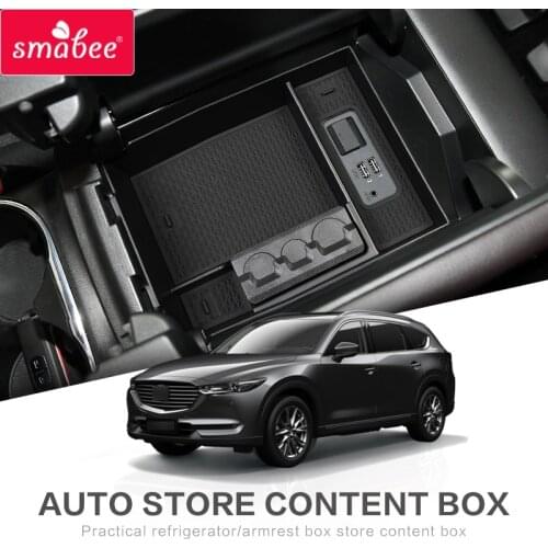 Smabee Car central armrest box For MAZDA CX-8 CX-9 2016 - 2019 CX8 CX9 2017 2018 Interior Accessories Stowing Tidying