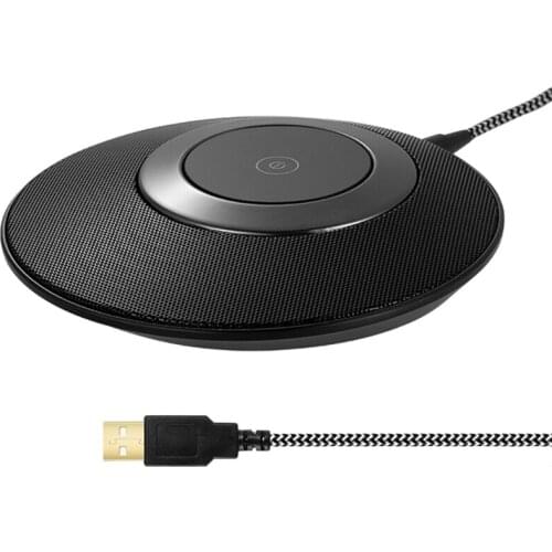 USB Conference Microphone 360° Omnidirectional Condenser Computer Mic for Laptop Mobile Phone Computer Office Meeting
