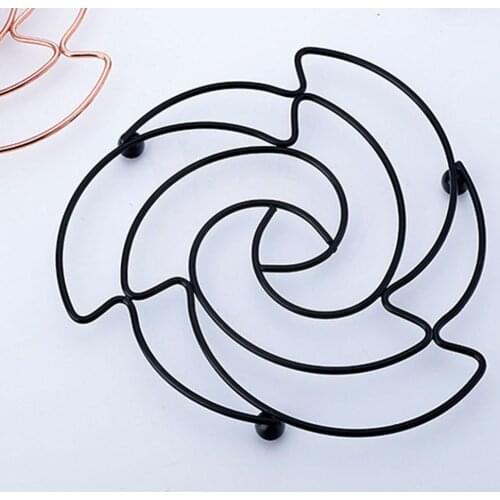 Iron Placemat Pan Pot Mat Holder Stand Hot Round Placemats Mats Gadgets Placemat Drink Kitchen Mat Cookware Table Coasters K3M4