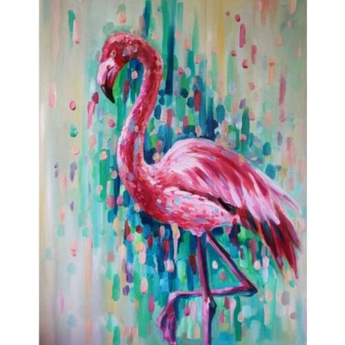 Animals diamond painting flamingo birds full round rhinestone embroidery picture puzzle diamond art drawing wall sticker decor