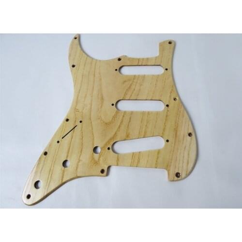 1PCS hand made left solid ailanthus wood GUITAR SSS Pickguard